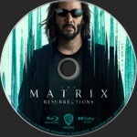 Matrix Resurrections (2021) blu-ray label