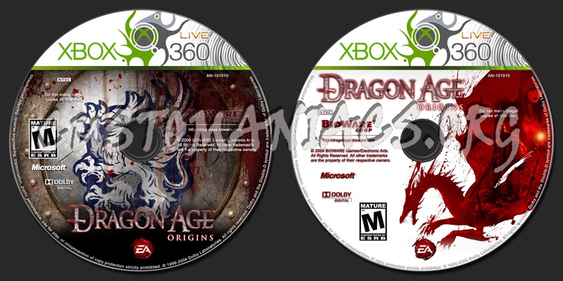 Dragon Age Uldred. Dragon Age Origins dvd label