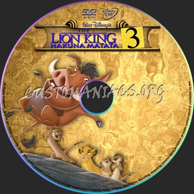 DVD cover or label of The Lion King 3 - DVD Covers & Labels by Customaniacs, 