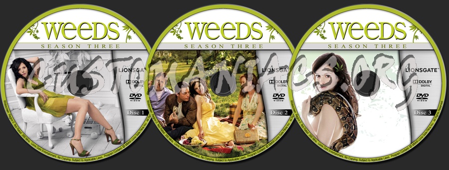 weeds season 3 dvd. Weeds - Season 3 dvd label. The quot;Customaniacs.orgquot; WATERMARK wil only be