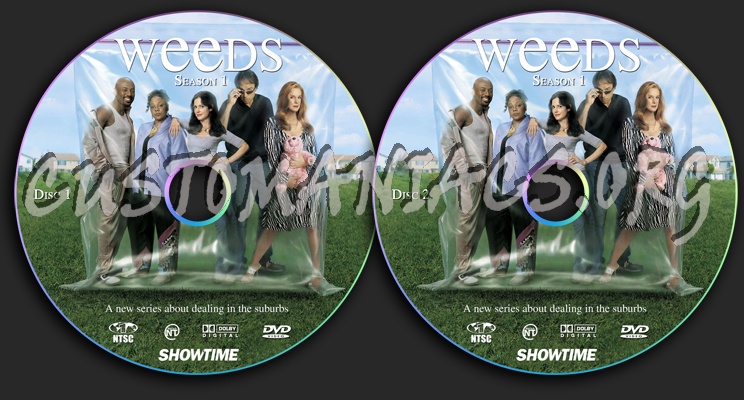 weeds season 1. Weeds Season 1 dvd label