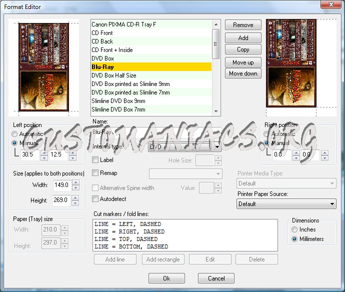 dvd cover dimensions cm. for different cover sizes