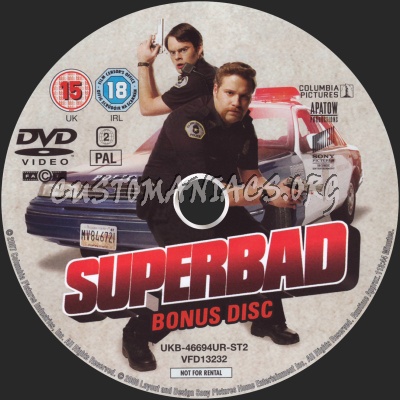 superbad 2. Superbad - 2 disc extended edition dvd label