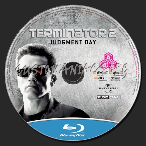 Terminator 2 blu-ray label - DVD Covers & Labels by Customaniacs, id