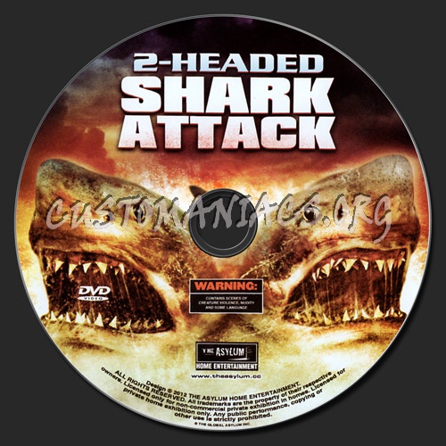 2-Headed Shark Attack dvd label - DVD Covers & Labels by Customaniacs