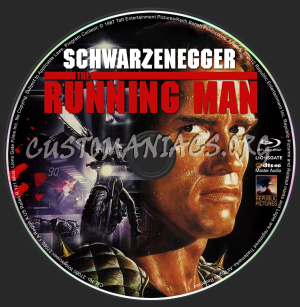 The Running Man blu-ray label - DVD Covers & Labels by Customaniacs, id