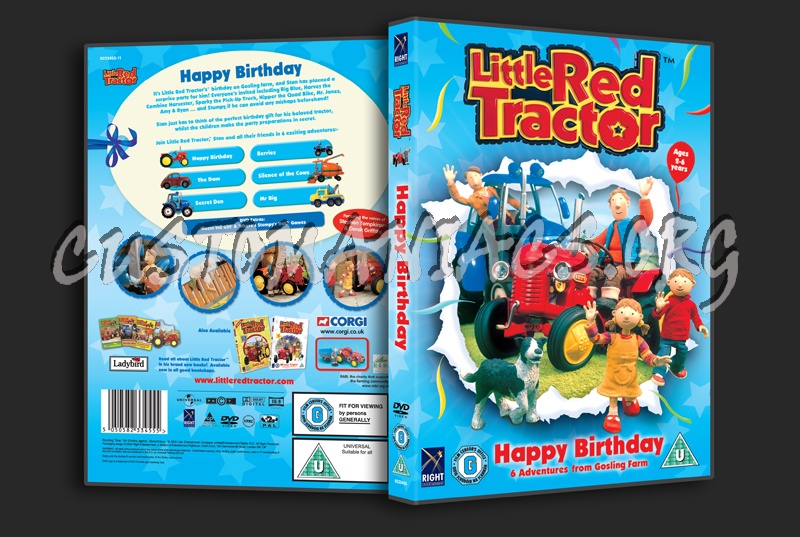 Little Red Tractor: Happy Birthday dvd cover - DVD Covers & Labels by