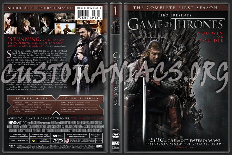 game of thrones cover. Game of Thrones Season 1