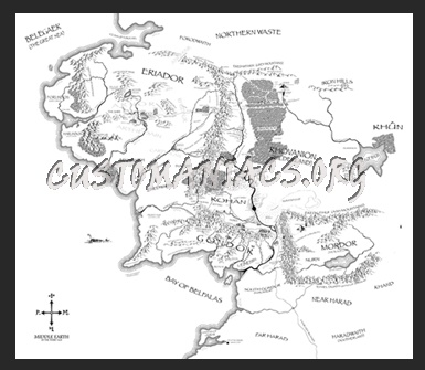 Map Of Middle Earth Lord Of The Rings. Lord of the Rings Middle Earth