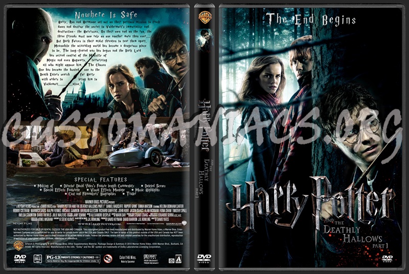 harry potter and the deathly hallows dvd cover. harry potter 7 dvd cover.