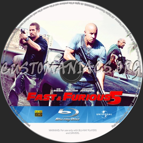 Fast Five Blu Ray Label 500x500