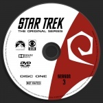Star Trek The Original Series Season 3 dvd label
