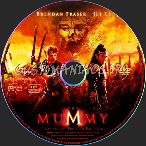 The Mummy Tomb of the Dragon Emperor dvd label