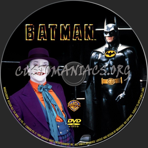 Batman dvd label