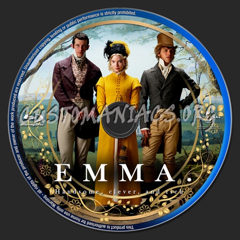 Emma. (2020) blu-ray label