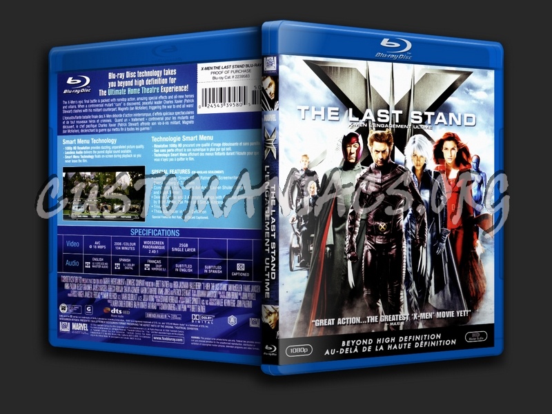 X-Men 3: The Last Stand blu-ray cover