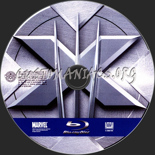 X-Men 3: The Last Stand blu-ray label