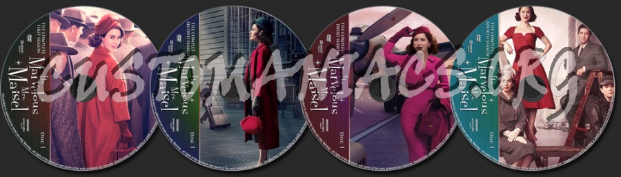 The Marvelous Mrs Maisel Seasons 1-4 dvd label