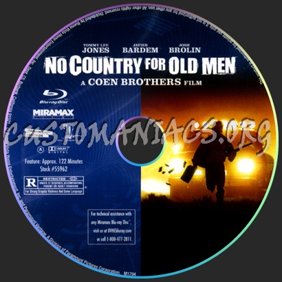 No Country For Old Men blu-ray label