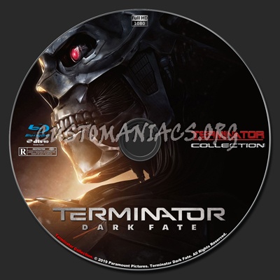 Terminator Dark Fate blu-ray label