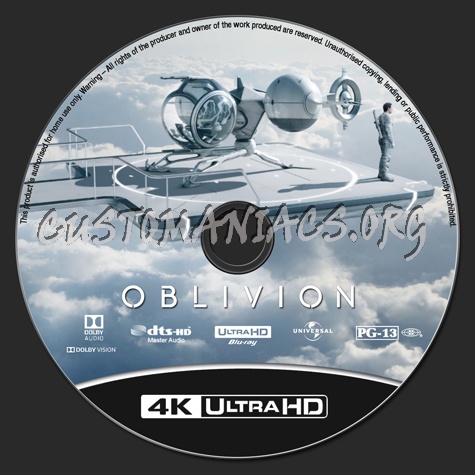 Oblivion 4K blu-ray label