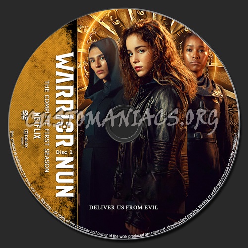 Warrior Nun Season 1 dvd label