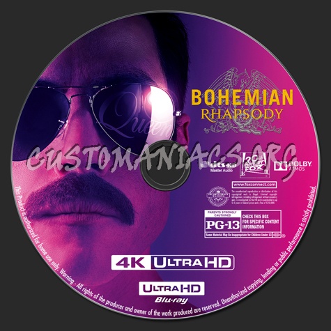 Bohemian Rhapsody 4K blu-ray label