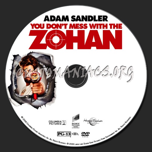 You Don't Mess With The Zohan dvd label