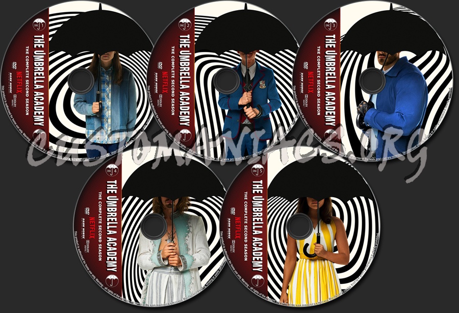 The Umbrella Academy Season 2 dvd label