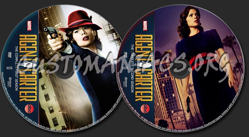 Agent Carter Seasons 1-2 dvd label