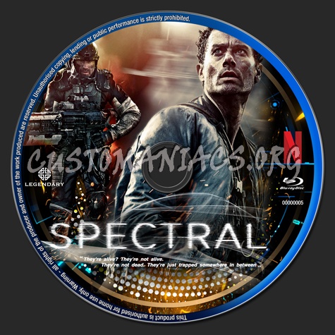 Spectral (2016) - Netflix Collection blu-ray label