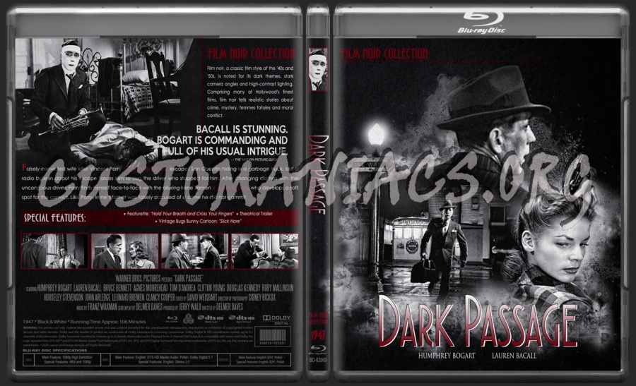 Dark Passage (1947) - Film Noir Collection by dany26 blu-ray cover