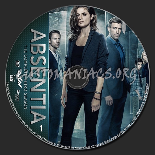 Absentia Season 3 dvd label