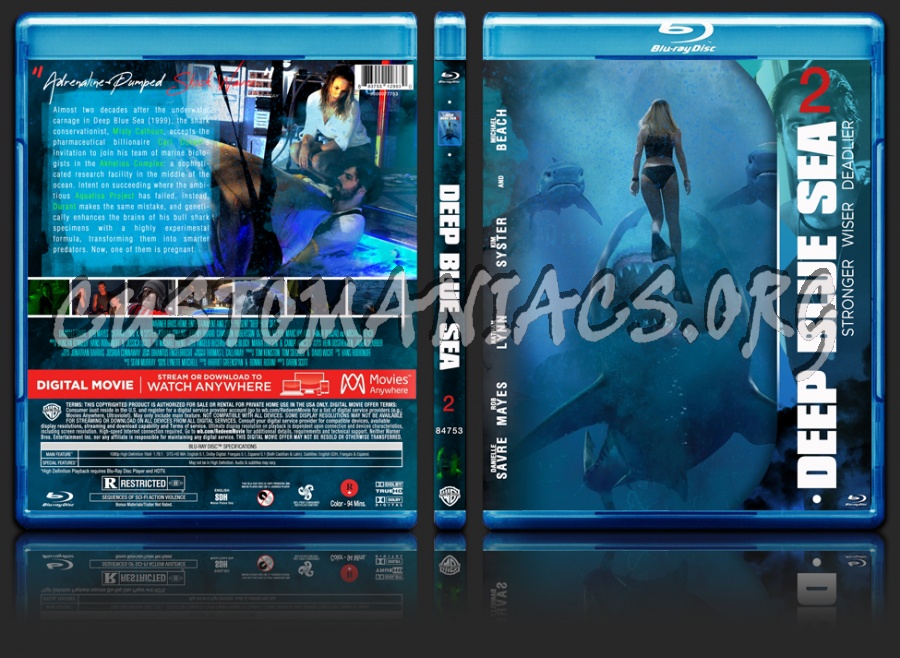Deep Blue Sea 2 (2018) blu-ray cover