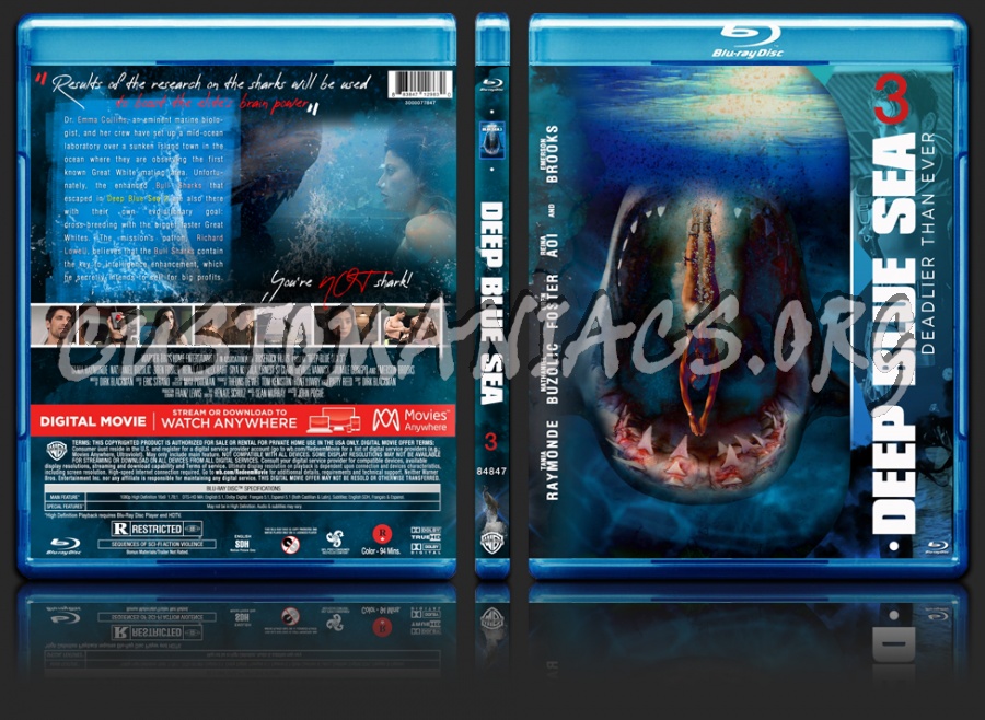 Deep Blue Sea 3 (2020) blu-ray cover