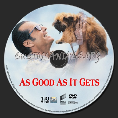 As Good As It Gets dvd label