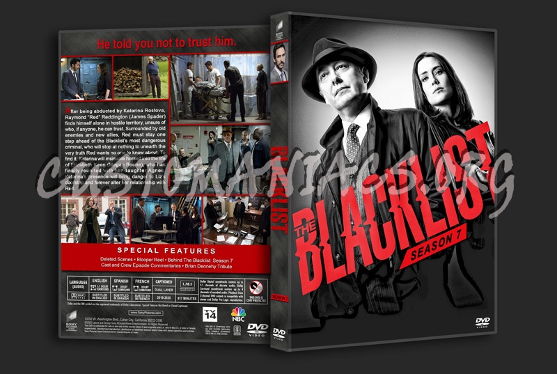 The Blacklist - Season 7 dvd cover