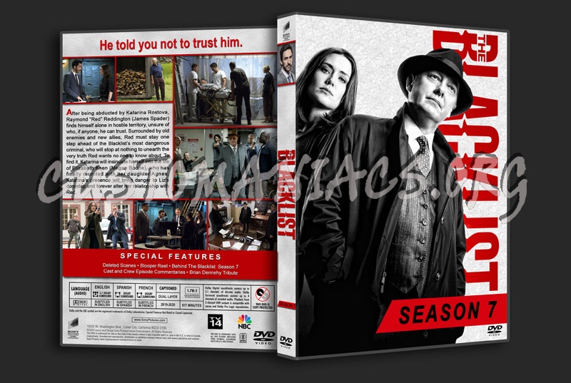 The Blacklist - Season 7 dvd cover