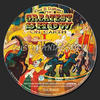 The Greatest Show on Earth dvd label