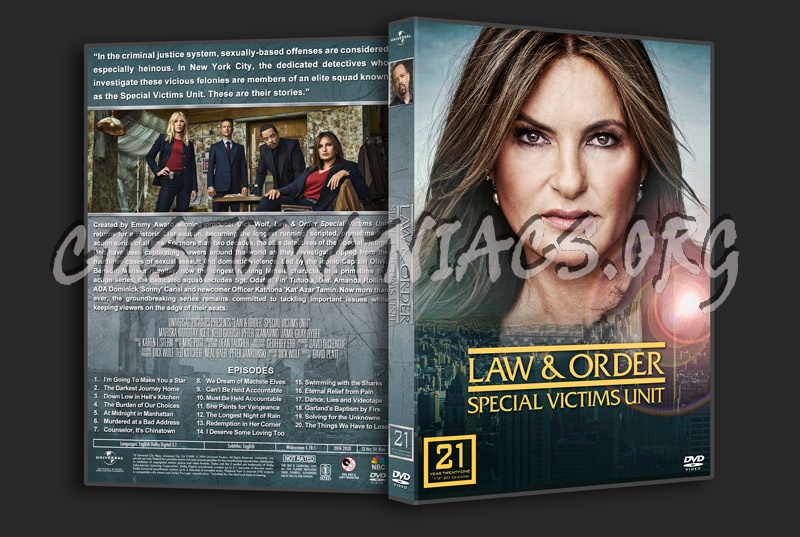 Law & Order: Special Victims Unit - Season 21 dvd cover