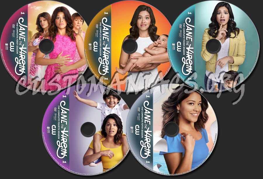 Jane The Virgin Seasons 1-5 dvd label