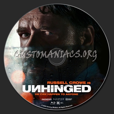 Unhinged (2020) blu-ray label