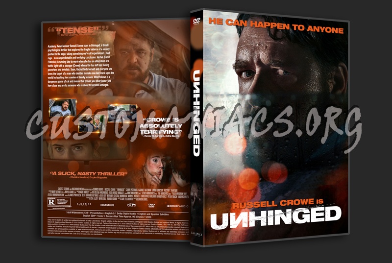Unhinged (2020) dvd cover