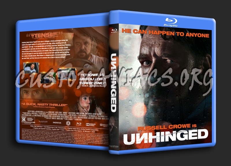 Unhinged (2020) dvd cover