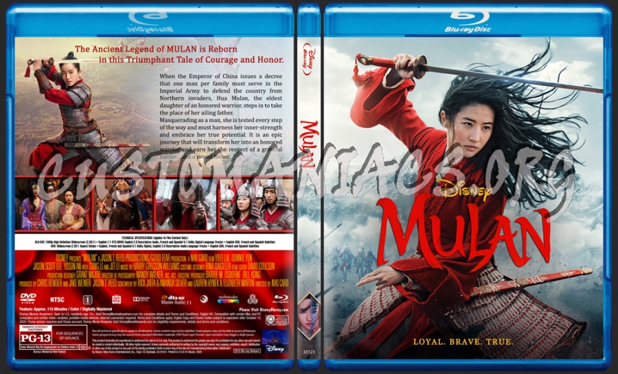 Mulan (2020) blu-ray cover