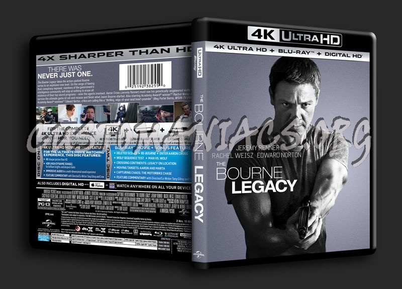 The Bourne Legacy 4K blu-ray cover