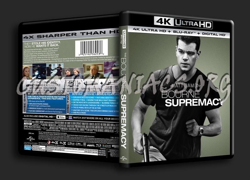 The Bourne Supremacy 4K blu-ray cover