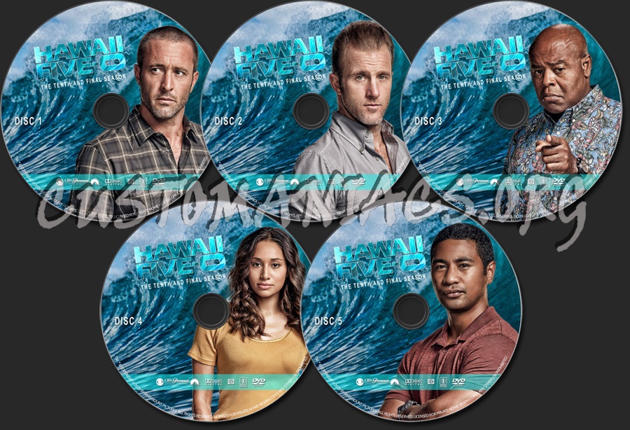 Hawaii Five-O - Season 10 dvd label