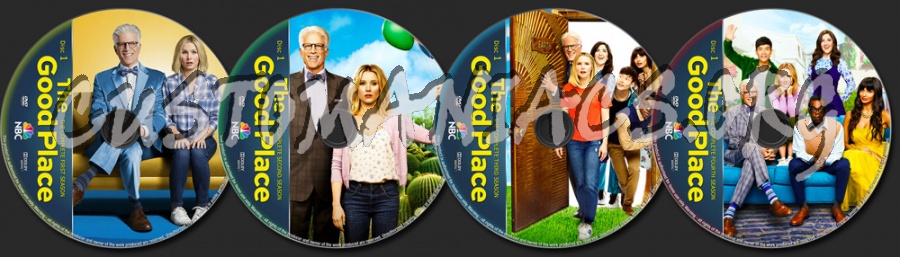 The Good Place Seasons 1-4 dvd label