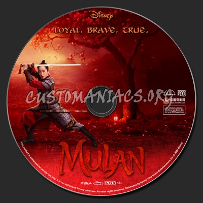 Mulan (2020) blu-ray label